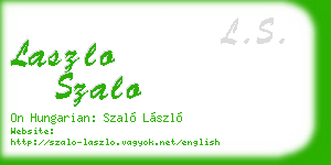 laszlo szalo business card